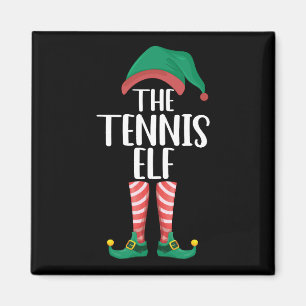 The Tennis Elf Matching Family Group Christmas Magnet