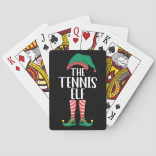 The Tennis Elf Matching Family Group Christmas Playing Cards