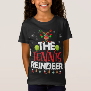 The Tennis Reindeer Christmas Pajama Family Matchi T-Shirt