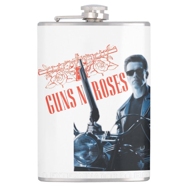 The Terminator  and Guns N' Roses Hip Flask (Front)