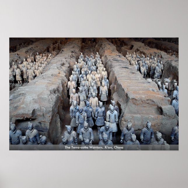 The Terra-cotta Warriors, Xi'an, China Poster (Front)