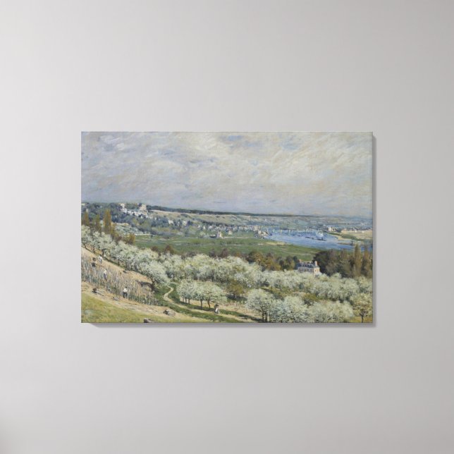 The Terrace at Saint-Germain, Spring Canvas Print (Front)
