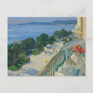 The Terrace, Cap d’Ail   Sir John Lavery Postcard