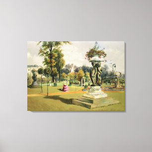 The Terrace Garden, Woburn Abbey (chromolitho) Canvas Print