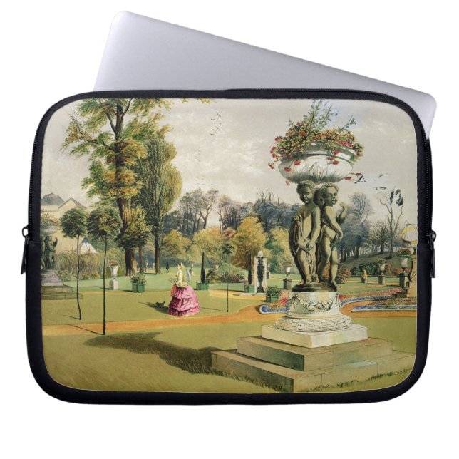 The Terrace Garden, Woburn Abbey (chromolitho) Laptop Sleeve (Front)