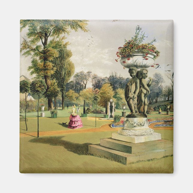 The Terrace Garden, Woburn Abbey (chromolitho) Magnet (Front)