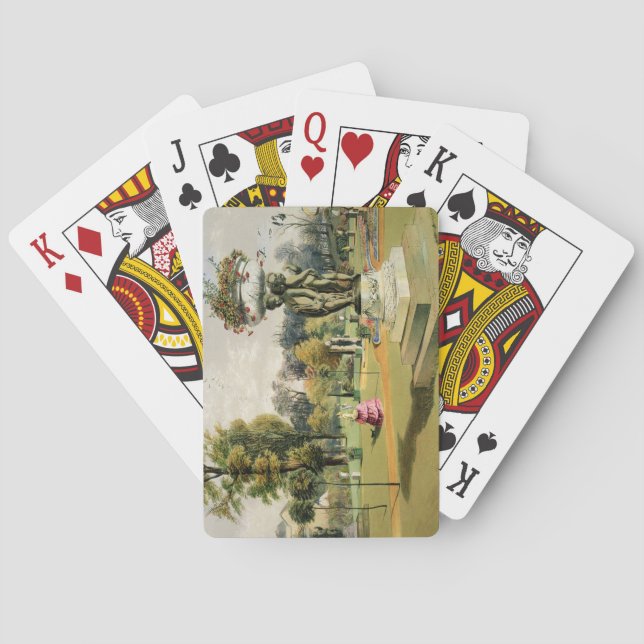 The Terrace Garden, Woburn Abbey (chromolitho) Playing Cards (Back)