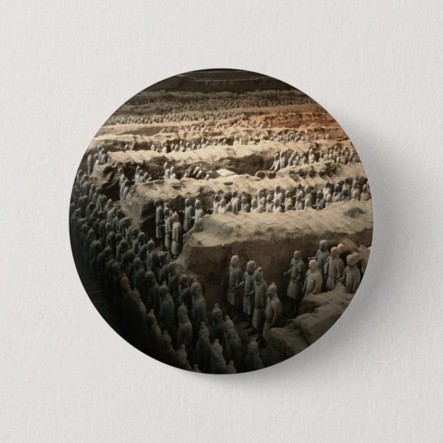The Terracotta Army 6 Cm Round Badge (Front)