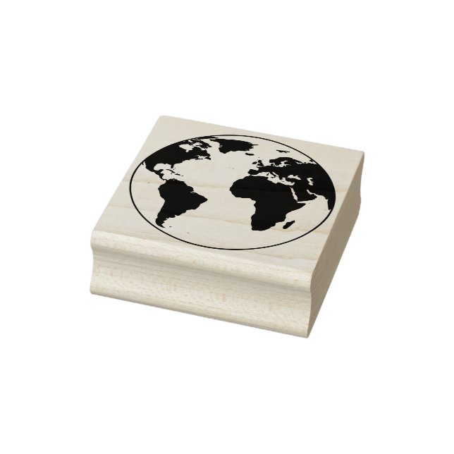 The Terrestrial Globe  A Global Impression Europe Rubber Stamp (Stamp)