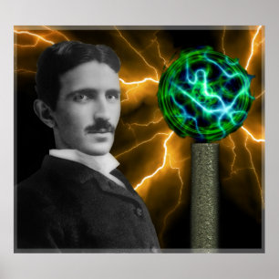 THE TESLA COIL and NIKOLA TESLA Poster