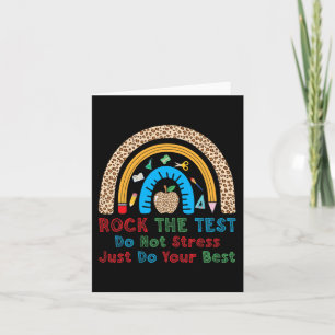 The Test Don't Stress Just Do Best Funny Teacher  Card