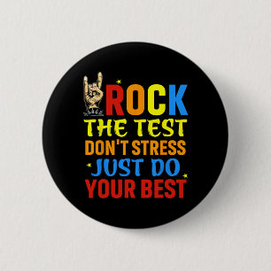 The Test Don't Stress Just Do Your Best Funny Test 6 Cm Round Badge
