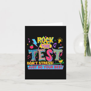The Test Dont Stress Motivational Teacher Testing Card