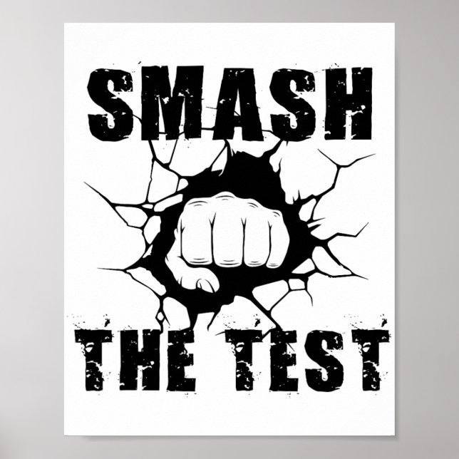 The Test Funny Exam Test Day Students Teachers  Poster (Front)