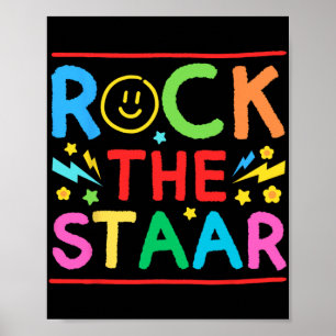 The Test Motivational Rock The Staar Test Day Teac Poster
