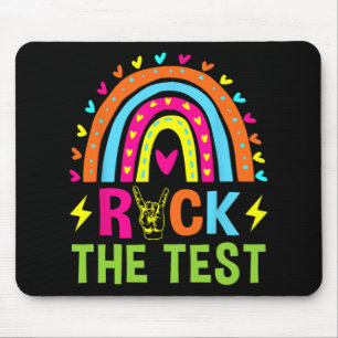 The Test Rainbow Testing Day Motivational Teacher Mouse Mat