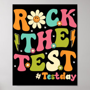 The Test Retro Groovy Teacher Test Day Testing Day Poster