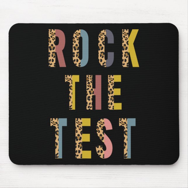 The Test Retro Motivational Testing Day Teacher St Mouse Mat (Front)