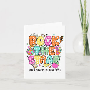 The Test Staar Day Teacher Motivational Testing Da Card