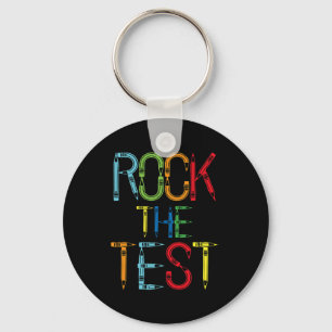The Test Teacher Test Day Funny Testing Day Teache Key Ring