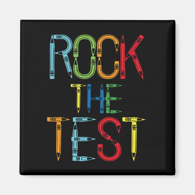 The Test Teacher Test Day Funny Testing Day Teache Magnet (Front)