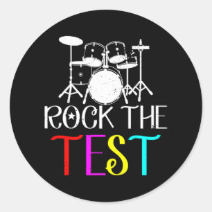 The Test Teacher Test Day Testing Day Funny Teache Classic Round Sticker