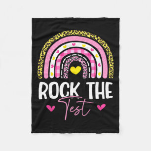 The Test Teacher Test Day Testing Day Funny Teache Fleece Blanket