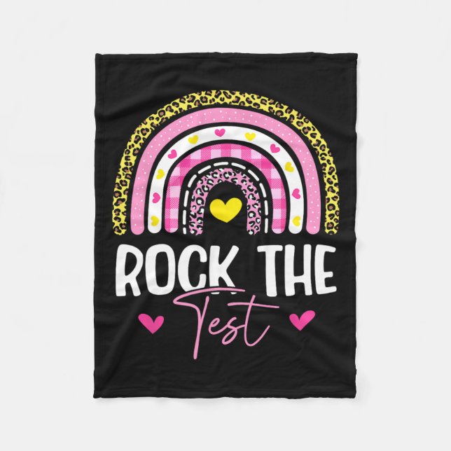 The Test Teacher Test Day Testing Day Funny Teache Fleece Blanket (Front)