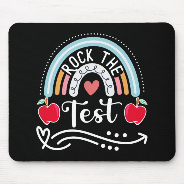 The Test Teacher Test Day Testing Day Funny Teache Mouse Mat (Front)