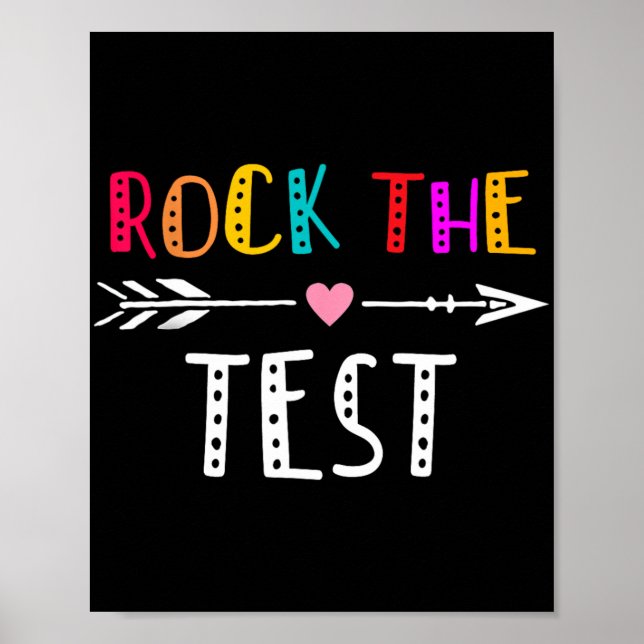 The Test Teacher Test Day Testing Day Funny Teache Poster (Front)