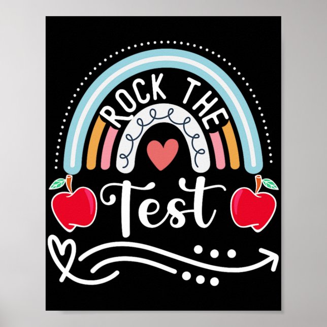 The Test Teacher Test Day Testing Day Funny Teache Poster (Front)