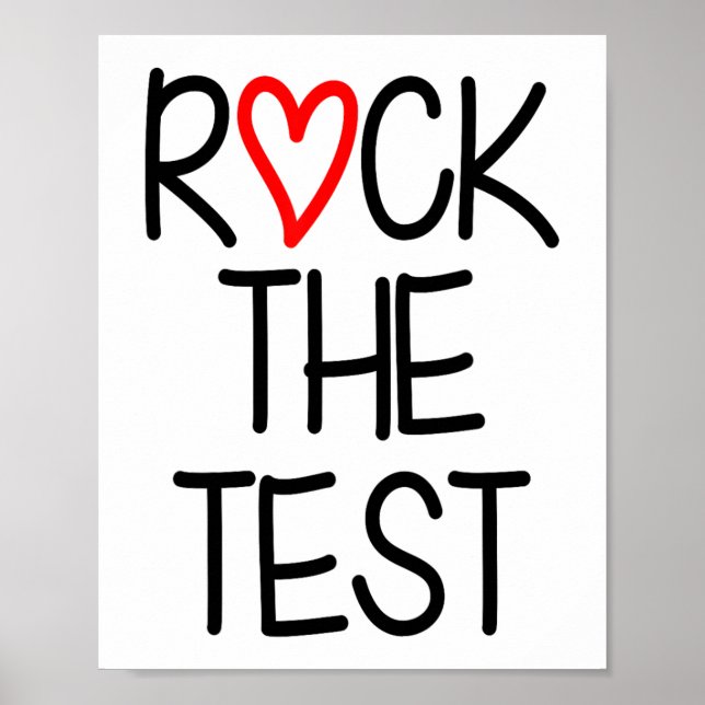 The Test Teacher Test Day Testing Day Funny Teache Poster (Front)