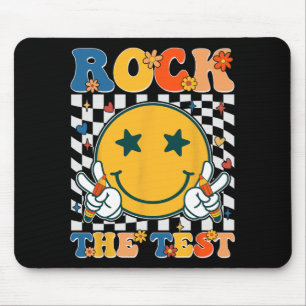 The Test Testing Day Retro Groovy Teacher Student Mouse Mat