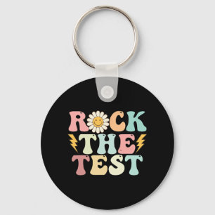 The Test Testing Day Retro Groovy Teacher Test Day Key Ring