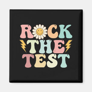 The Test Testing Day Retro Groovy Teacher Test Day Magnet
