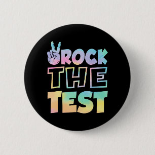 The Test Testing Day Retro Motivational Teacher St 6 Cm Round Badge