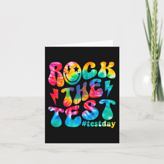 The Test Testing Day Retro Motivational Teacher St Card (Front)