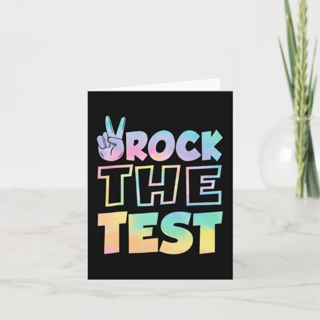 The Test Testing Day Retro Motivational Teacher St Card (Front)