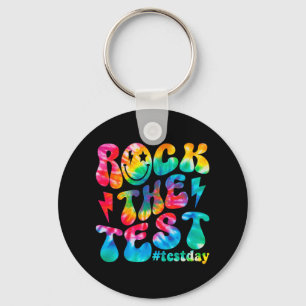 The Test Testing Day Retro Motivational Teacher St Key Ring