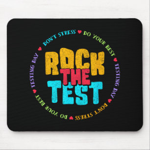 The Test Testing Day Retro Motivational Teacher St Mouse Mat