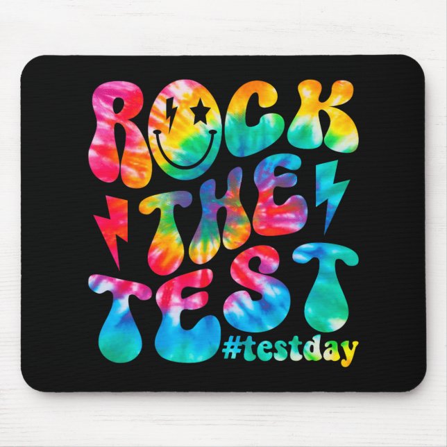 The Test Testing Day Retro Motivational Teacher St Mouse Mat (Front)