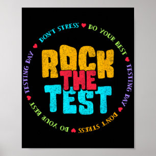 The Test Testing Day Retro Motivational Teacher St Poster