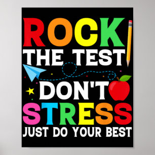 The Test Testing Day Retro Motivational Teacher St Poster