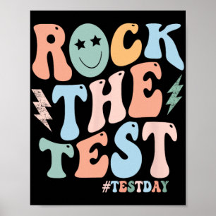 The Test Testing Day Retro Motivational Teacher St Poster