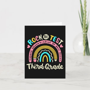 The Test Third Grade Rainbow Test Day Teacher Stud Card