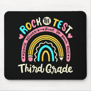 The Test Third Grade Rainbow Test Day Teacher Stud Mouse Mat
