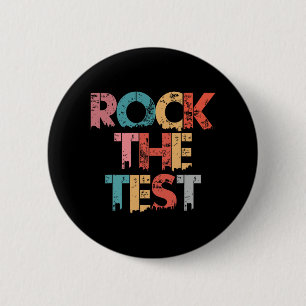 The Test Vintage Teacher Test Day Testing Day Teac 6 Cm Round Badge