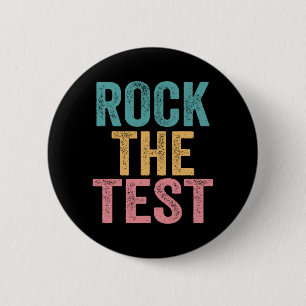 The Test Vintage Test Day Funny Testing Day Teache 6 Cm Round Badge
