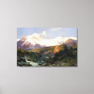 The Teton Range by Thomas Moran Canvas Print