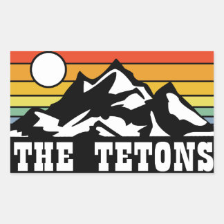 The Tetons Rectangular Sticker